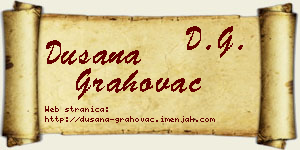 Dušana Grahovac vizit kartica